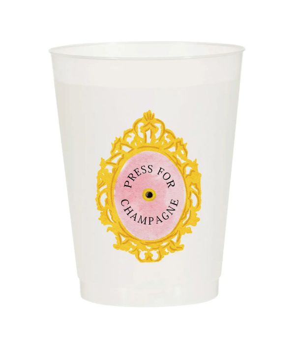 Press For Champagne Frosted Cup - 6 Cups