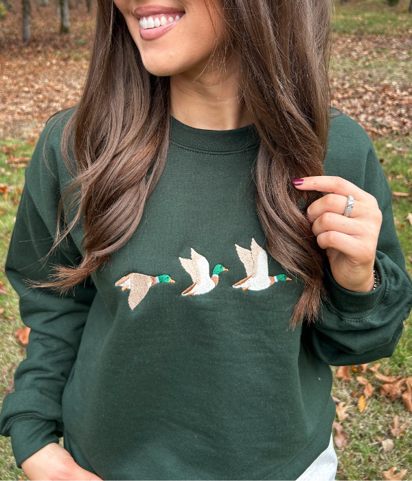 Mallard Duck Embroidered Sweatshirt