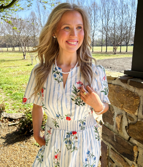 Ellington Stripe Floral Dress