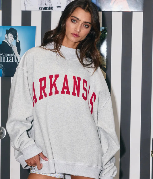 Arkansas Reversible Mock Neck Sweatshirt