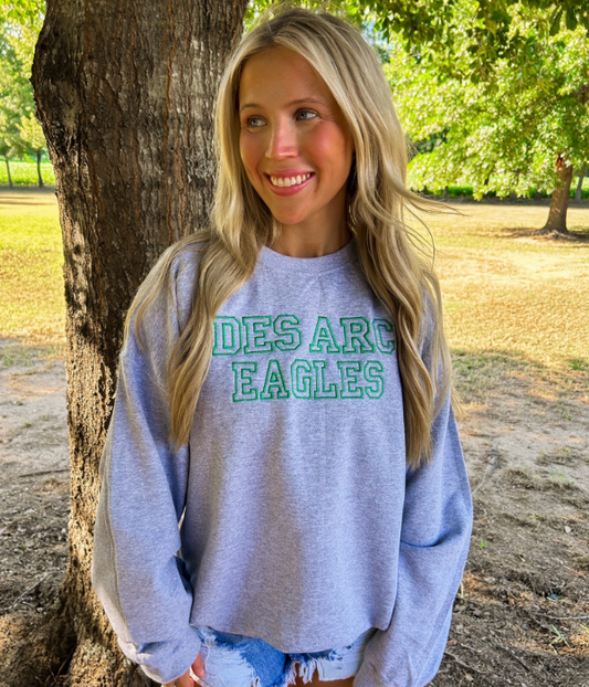 Des Arc Eagles Block Letter Sweatshirt