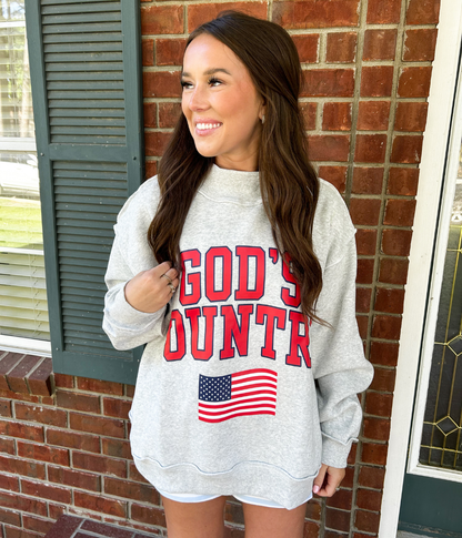 God's Country Reversible Mock Neck Sweatshirt
