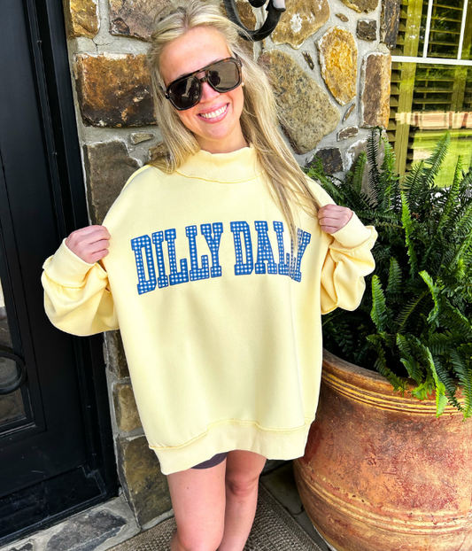 Dilly Dally & Lolly Gag Reversible Mock-Neck Sweatshirt