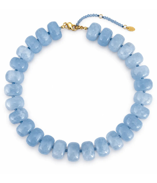 The Sienna Chunky Beaded Necklace - Blue