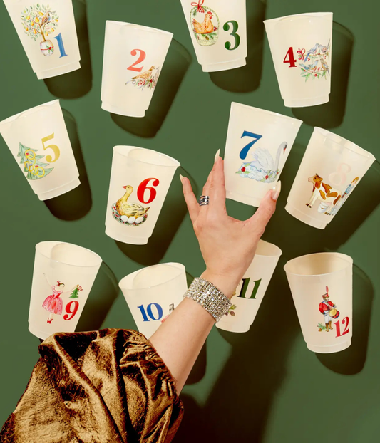 12 Days of Christmas Frosted Cups - 12 Cups