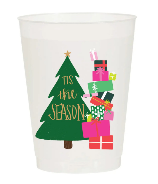 Tis' the Season Frosted Cups - 6 Cups