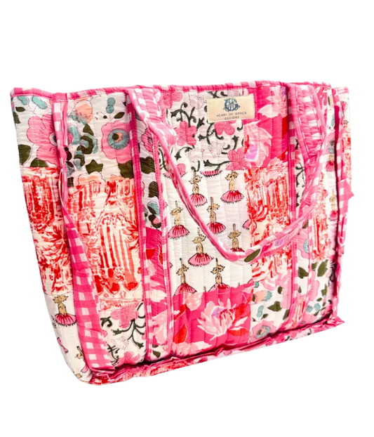 Pink Petal Tote Bag