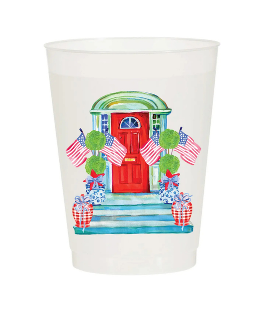 Patriotic Porch Frosted Cup - 10 Cups