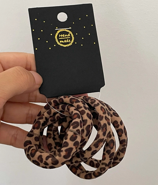 Leopard Hair Tie Set