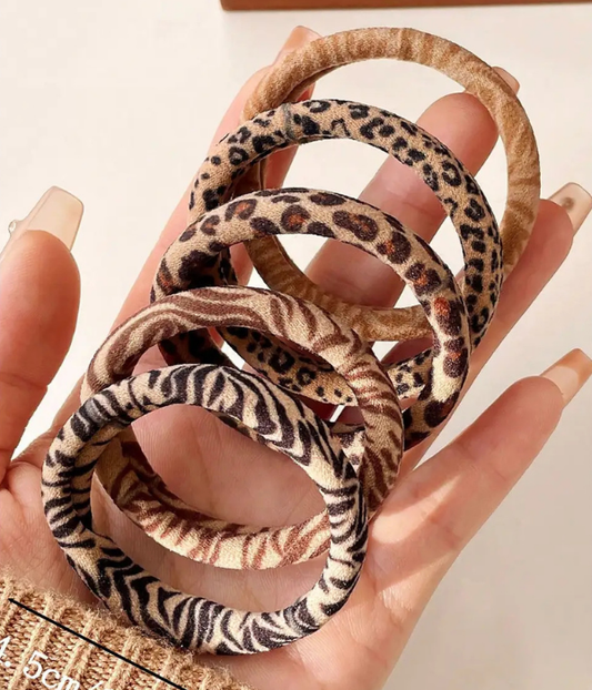 Animal Print Hair Tie Set