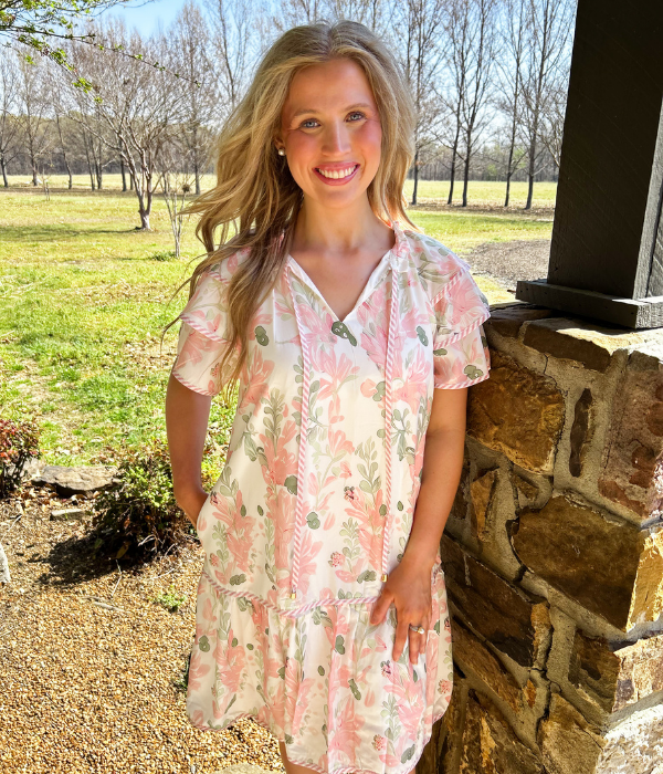The Lila Pink Floral Dress