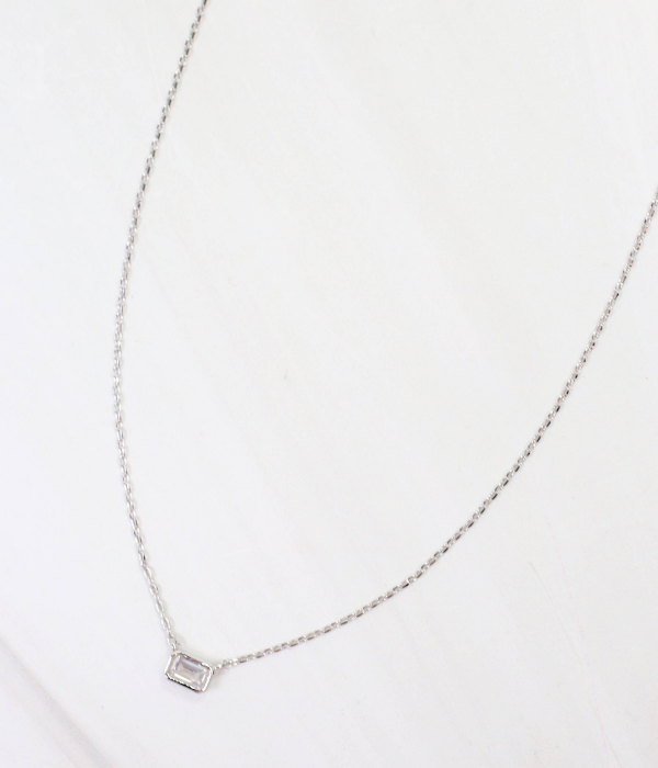 Marlowe Mini Pendant Necklace Silver