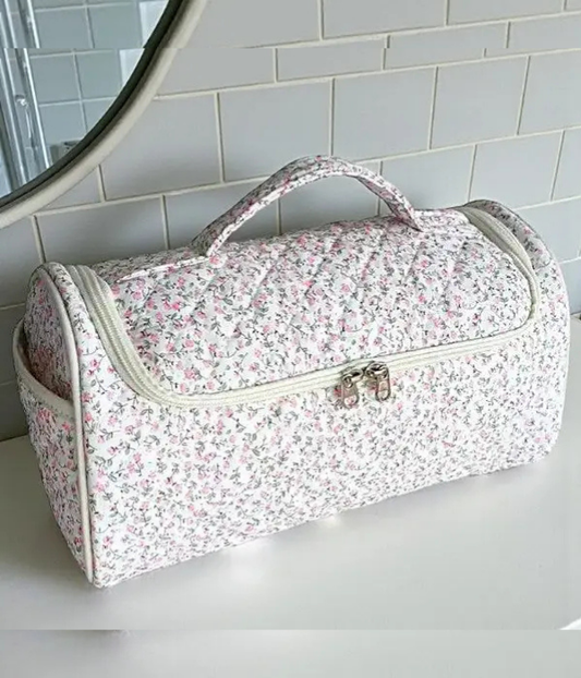 Penelope Pink Floral Cosmetic Case