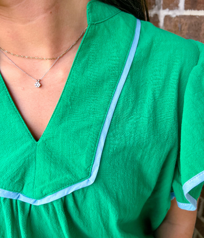 Sutton Contrast Trim Top