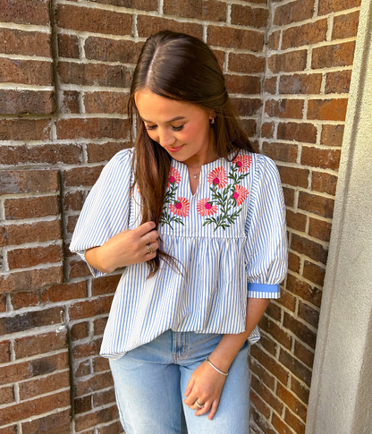 Hampton Embroidered Top