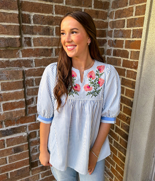 Hampton Embroidered Top
