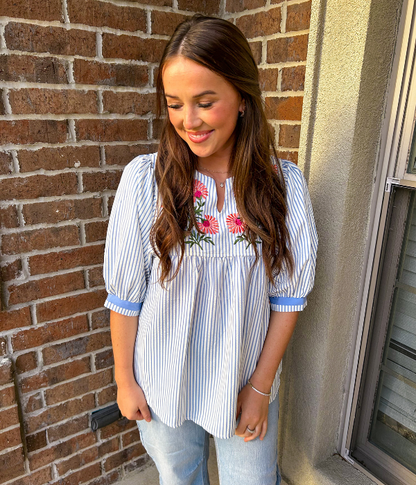 Hampton Embroidered Top