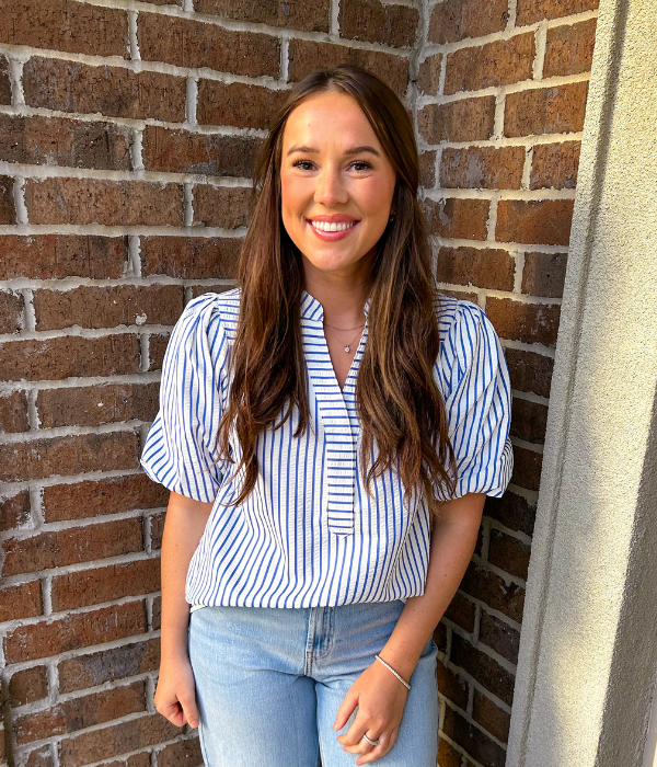 Sylvie Blue Striped Top