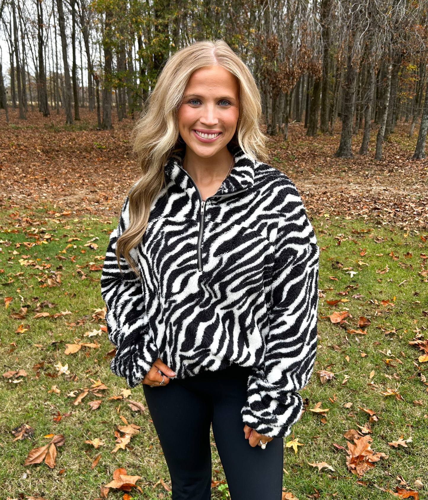 Zebra Sherpa Pullover