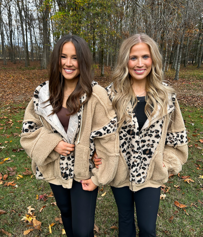 Leopard Fleece Jacket