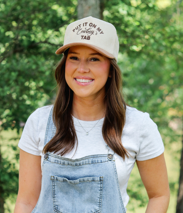 Put It On My Cowboy's Tab Corduroy Hat
