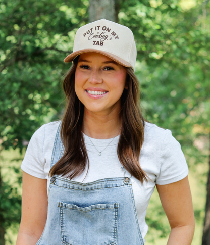Put It On My Cowboy's Tab Corduroy Hat
